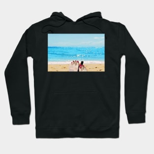 Fierce Pink on the Beach Hoodie